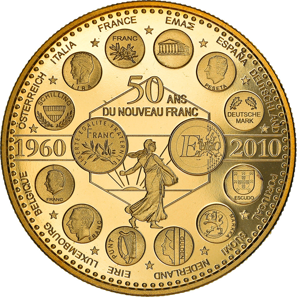 France, Médaille, L'Europe des XXVII, 50 ans du nouveau Franc, Politics, 2010