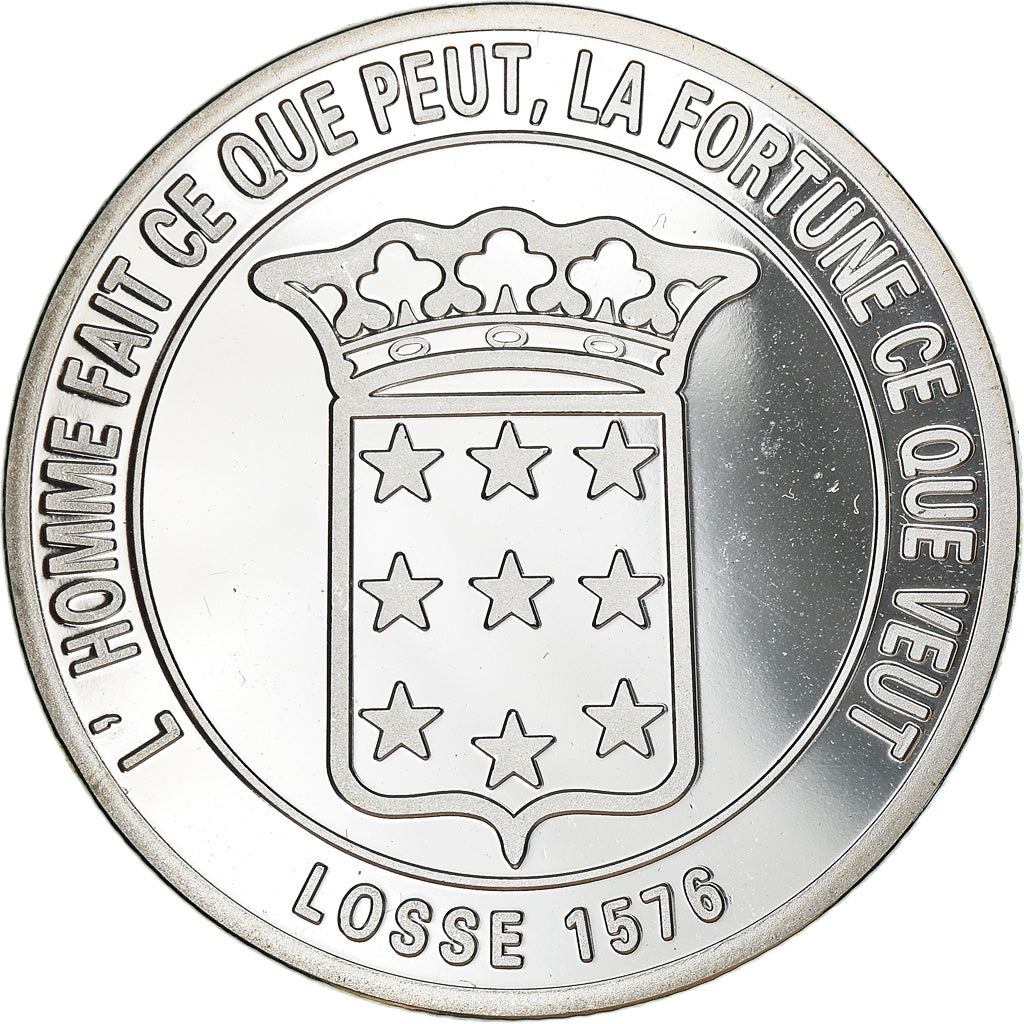Francia, medalla, Chateau et Jardins de Losse, Arts & Culture, FDC, Cobre -