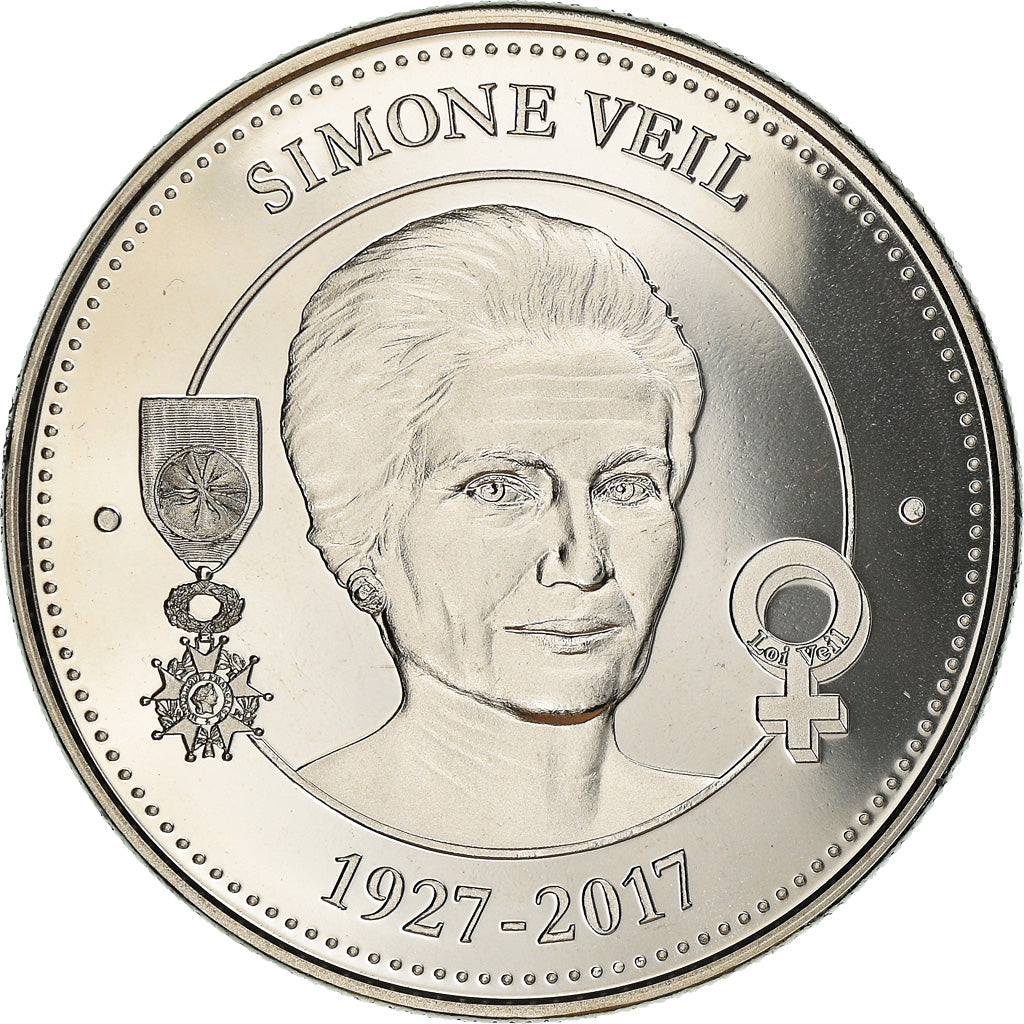 France, Medal, Simone Veil, Collection Panthéon, Politics, 2017, MS(65-70)