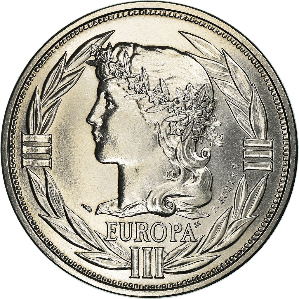 França, Medal, Ecu Europa, Marianne, Politics, 1990, Rodier, MS(65-70)