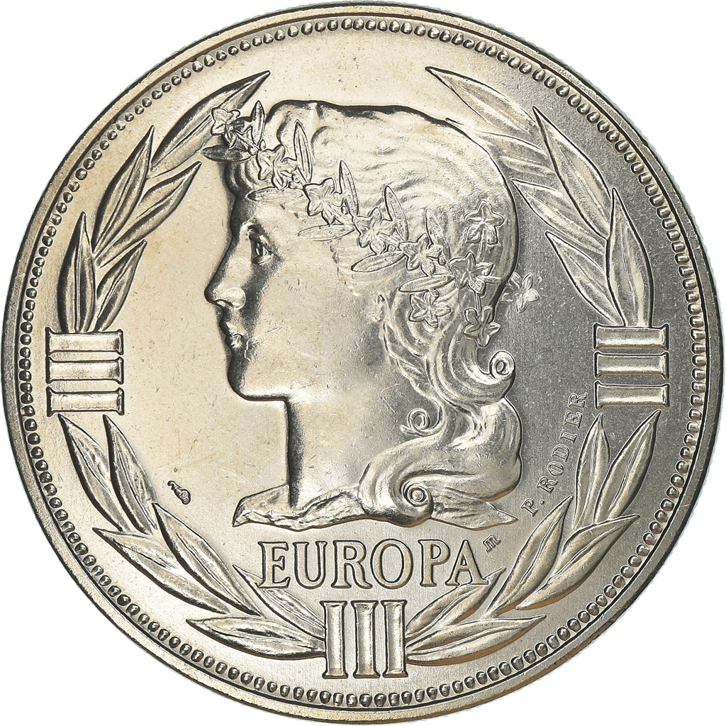 Francia, medalla, Ecu Europa, Marianne, Politics, 1987, Rodier, FDC, Cobre -