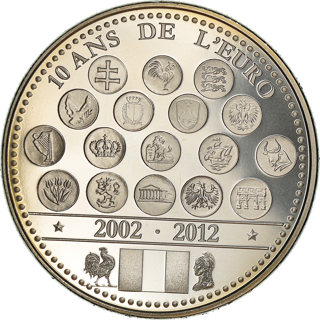 Francja, Medal, L'Europe des XXVII, 10 Ans de l'Euro, Politics, 2012, MS(65-70)