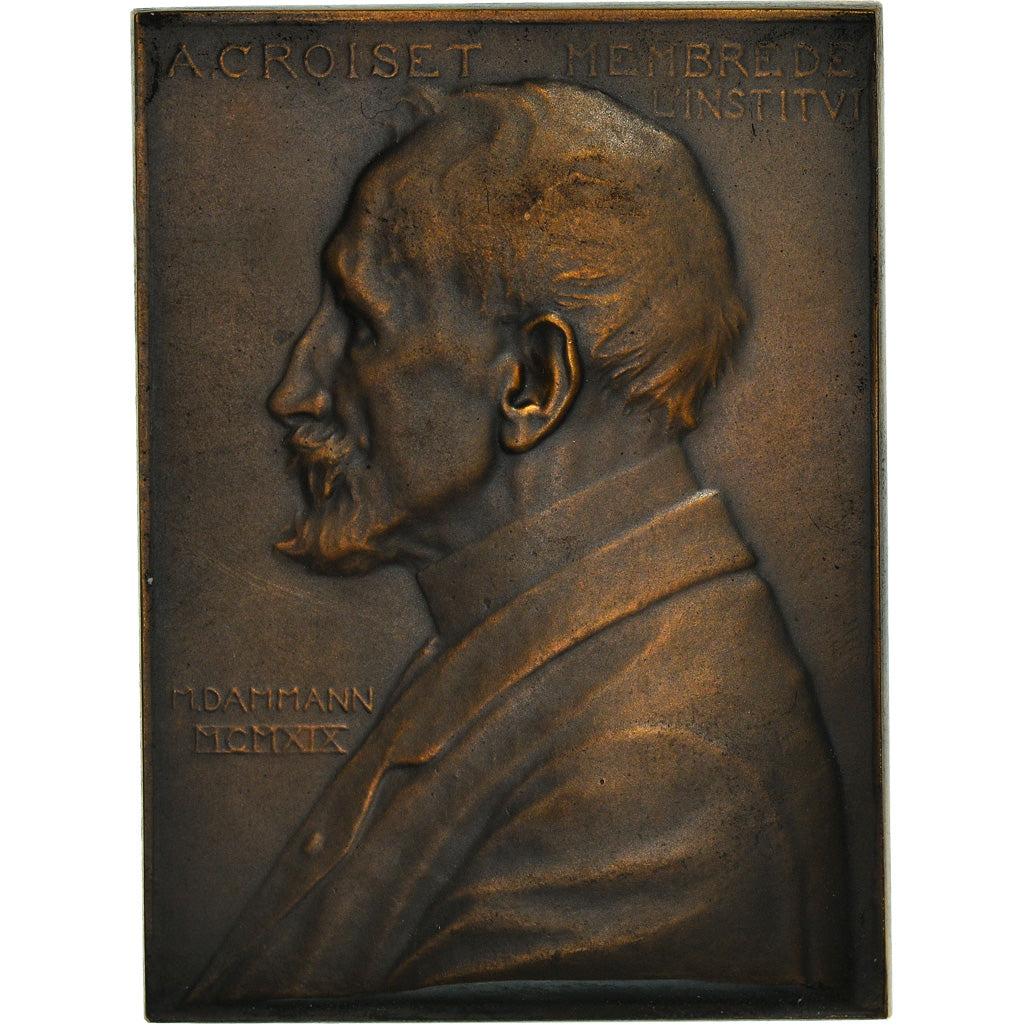 France, Medal, Alfred Croiset, Doyen de la Faculté des Lettres, Sorbonne, 1919