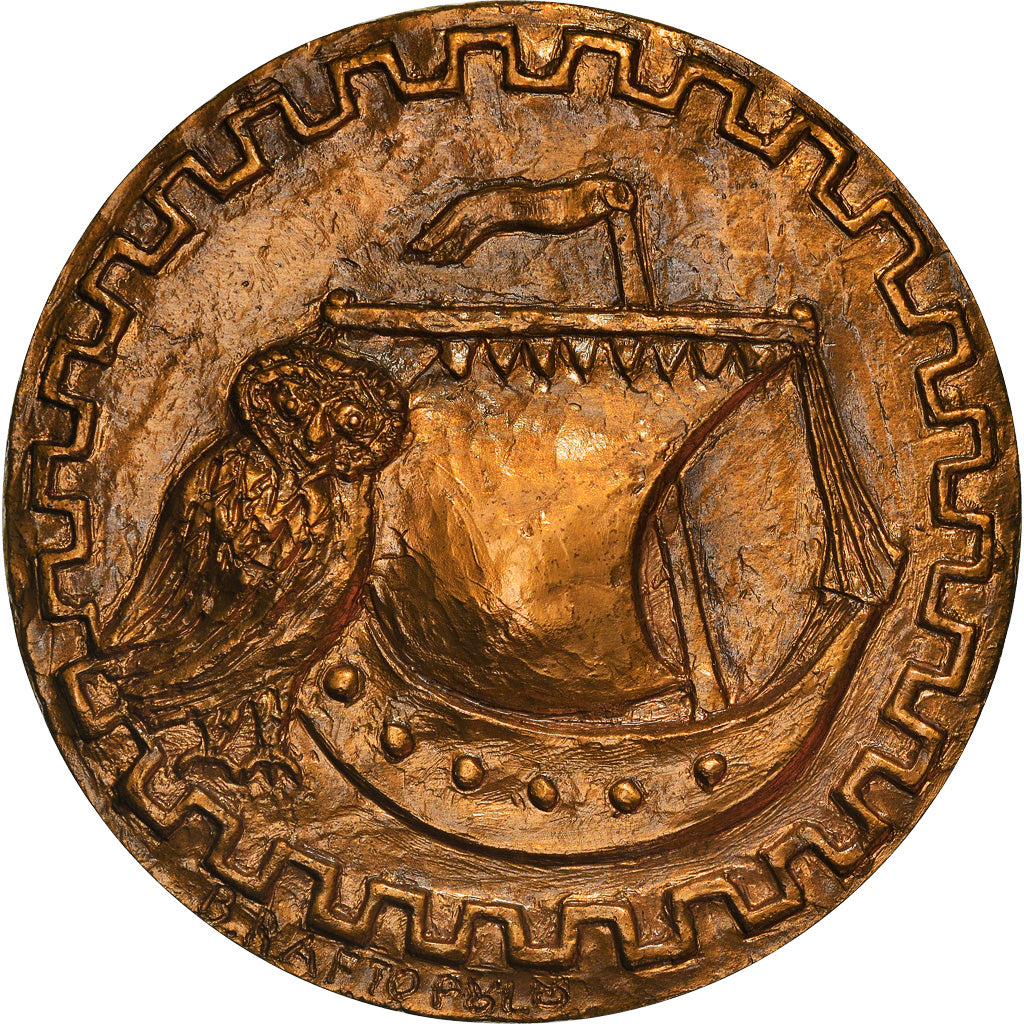 Francja, Medal, Hélène Ahrweiler, La Grèce, Sztuka i Kultura, 1985