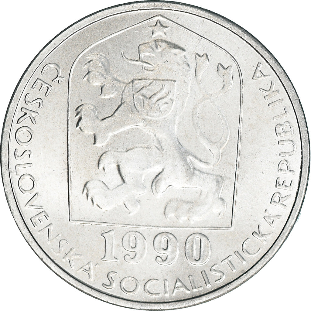 Coin, Czechoslovakia, 10 Haleru, 1990, MS(63), Aluminum, KM:80