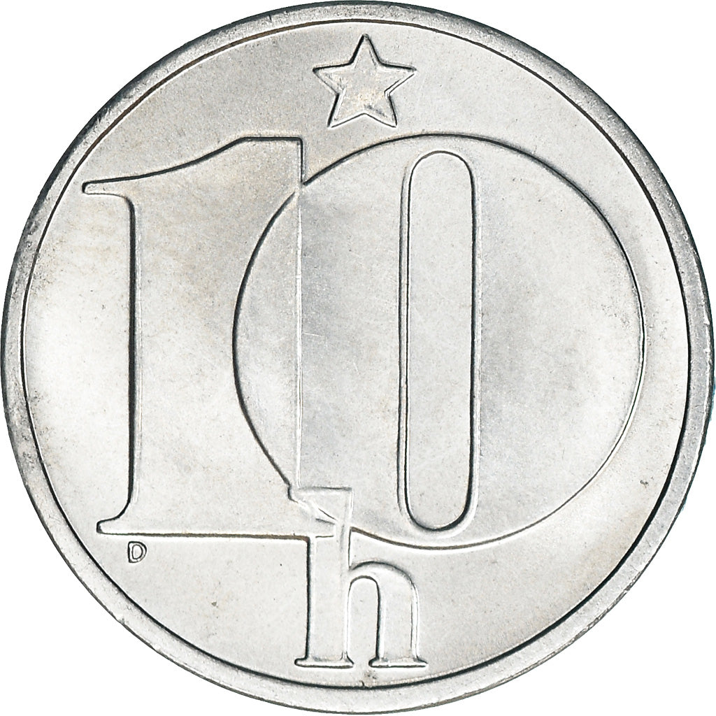 Coin, Czechoslovakia, 10 Haleru, 1990, MS(63), Aluminum, KM:80