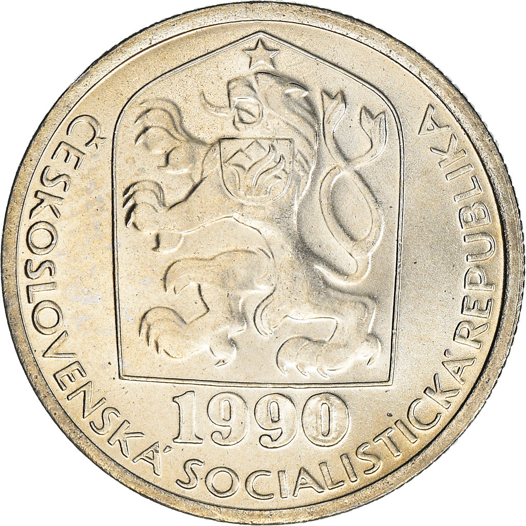 Coin, Czechoslovakia, 50 Haleru, 1990, MS(63), Copper-nickel, KM:89