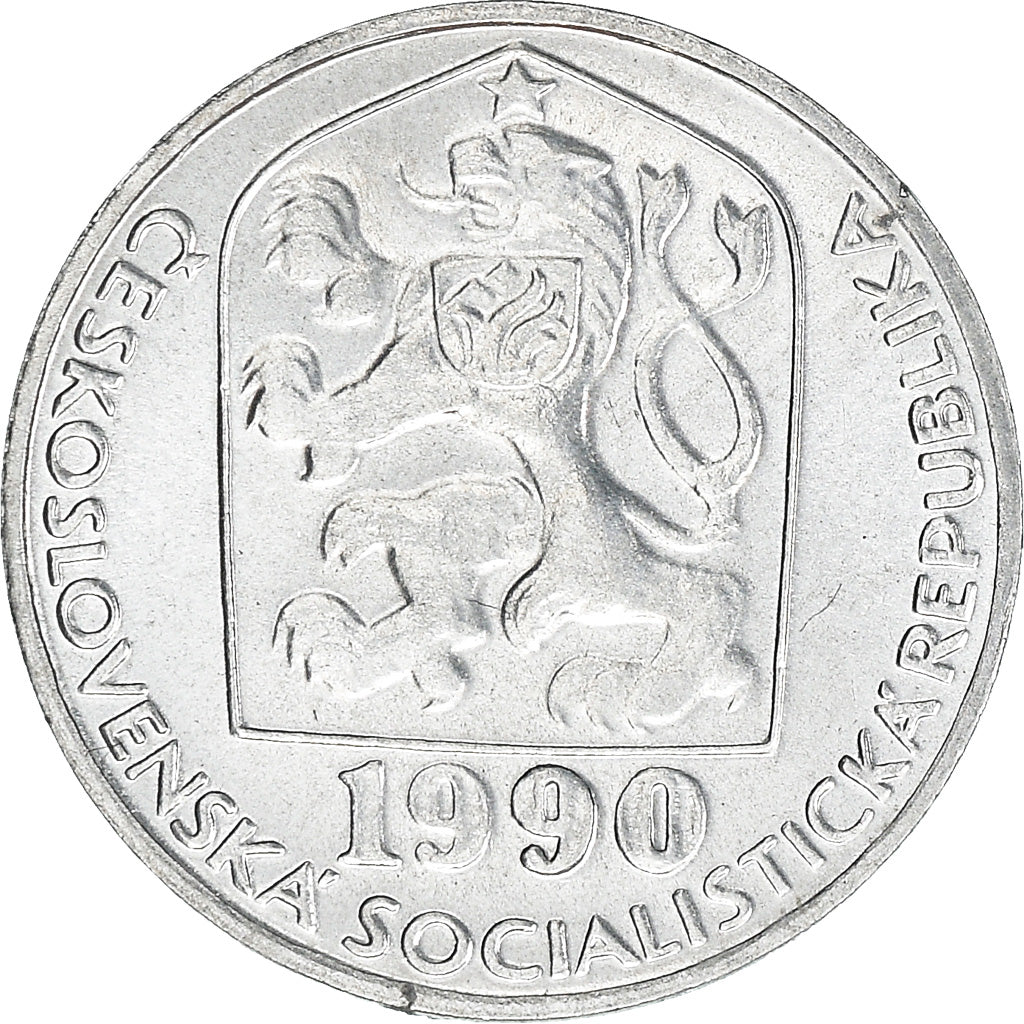 Coin, Czechoslovakia, 5 Haleru, 1990, MS(63), Aluminum, KM:86