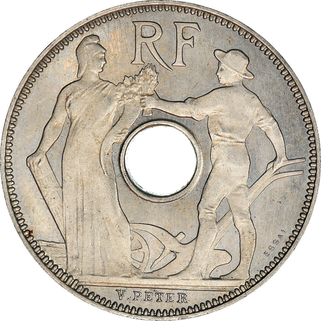 Moeda, França, Essai de Peter, 25 Centimes, 1913, MS(63), Níquel, Gadoury:72.2