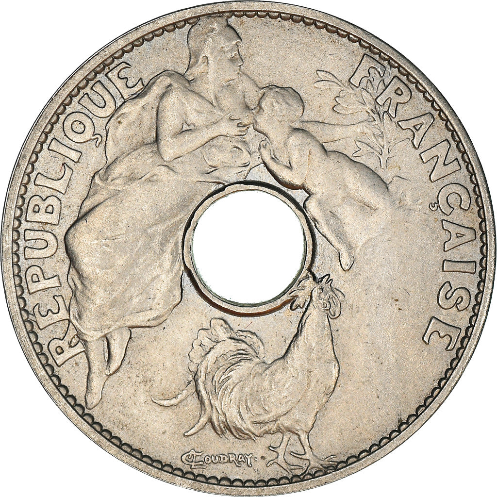 Coin, France, Essai de Coudray, Grand Module, 25 Centimes, 1913, MS(63), Nickel