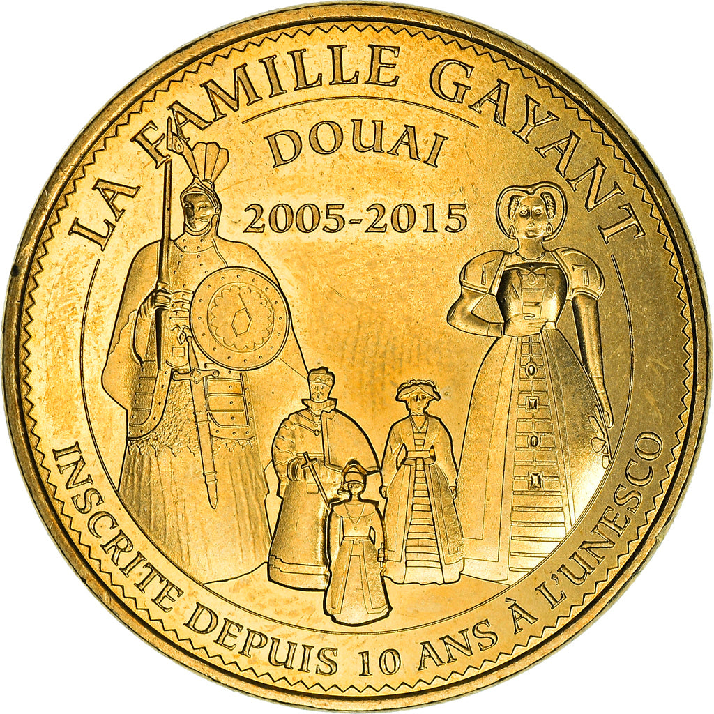 France, Token, Tourist Token, 59/ La Famille Gayant - Douai, 2015, Monnaie de