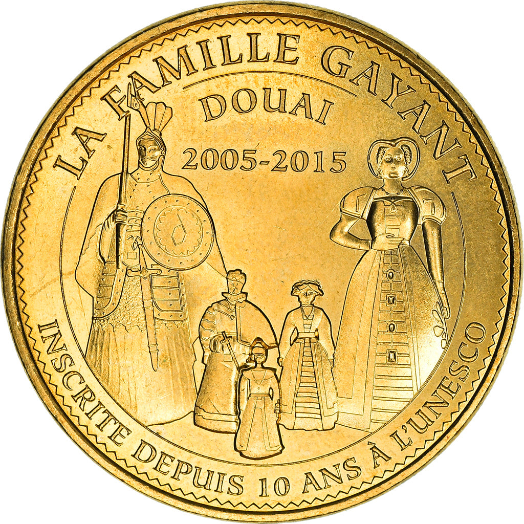 France, Jeton, Tourist Token, 59/ La Famille Gayant - Douai, 2015, Monnaie de