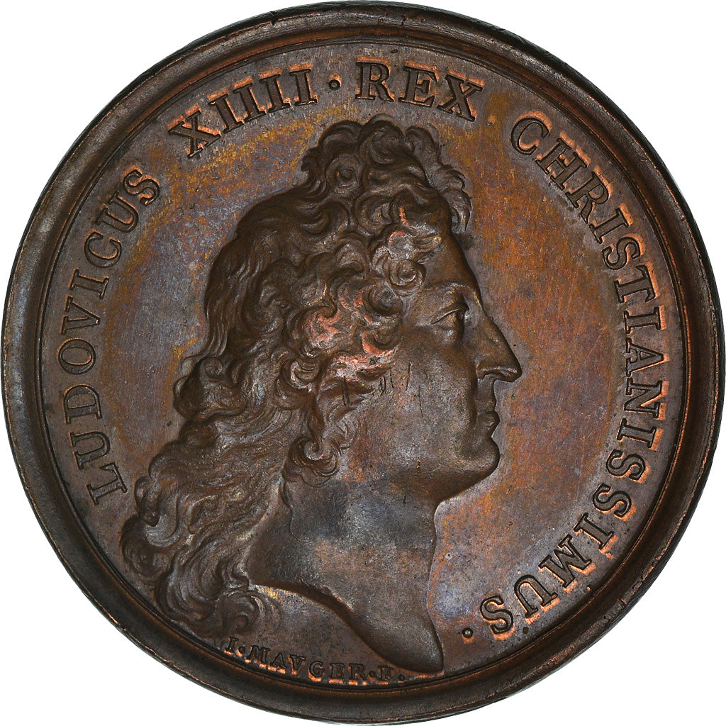 France, Médaille, Louis XIV, La Hollande Subjuguée, History, 1672, Mauger