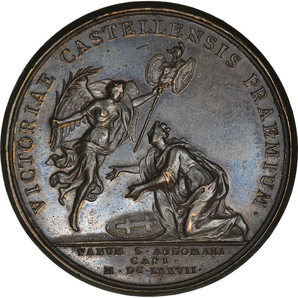 France, Médaille, Louis XIV, Prise de Saint-Omer, History, 1677, Mauger