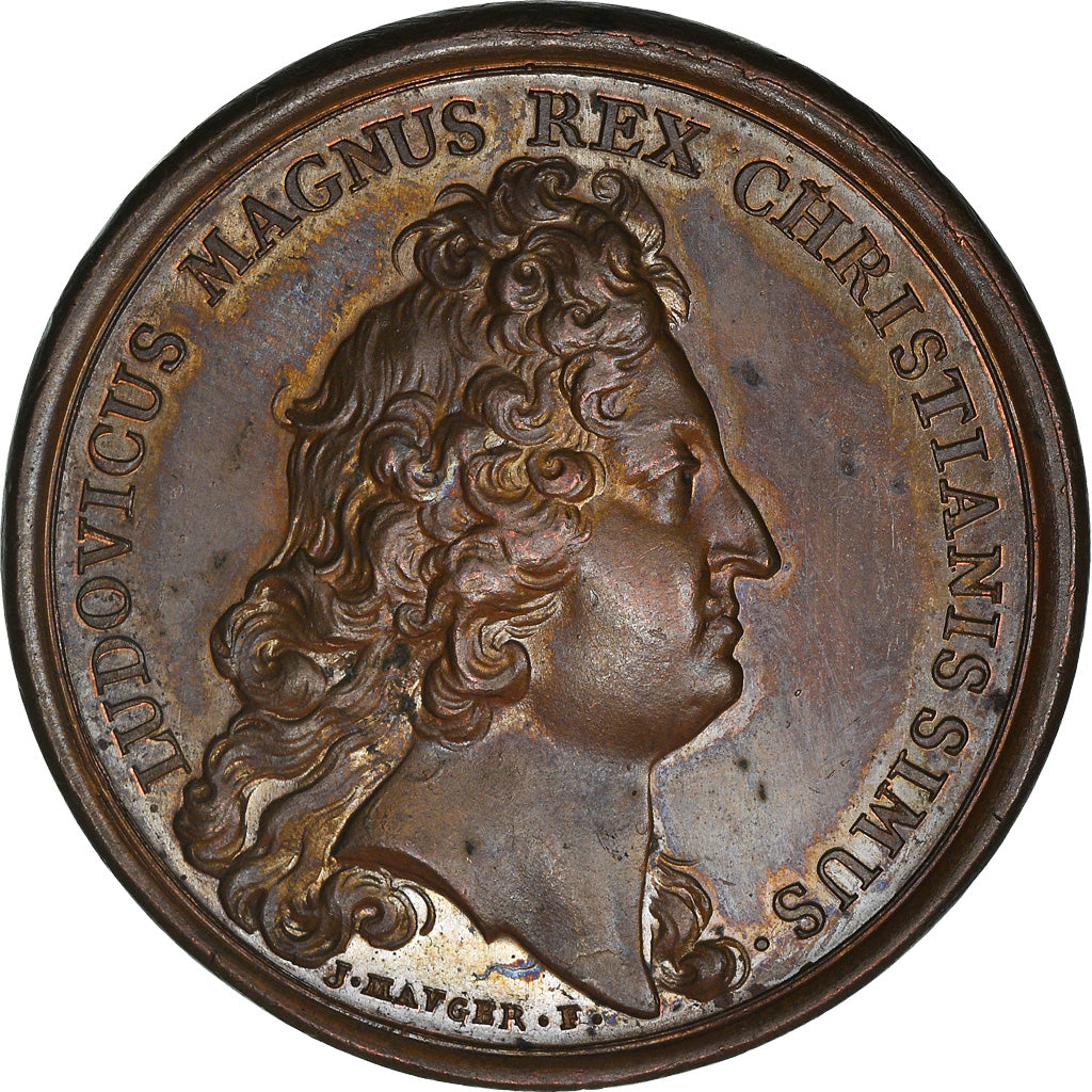 Francja, Medal, Louis XIV, Défaite des Espagnols en Catalogne, Historia, 1677