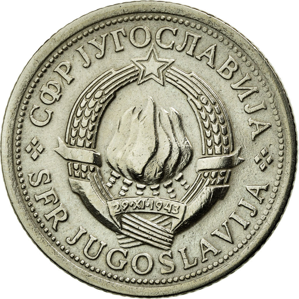 Coin, Yugoslavia, Dinar, 1974, EF(40-45), Copper-Nickel-Zinc, KM:59