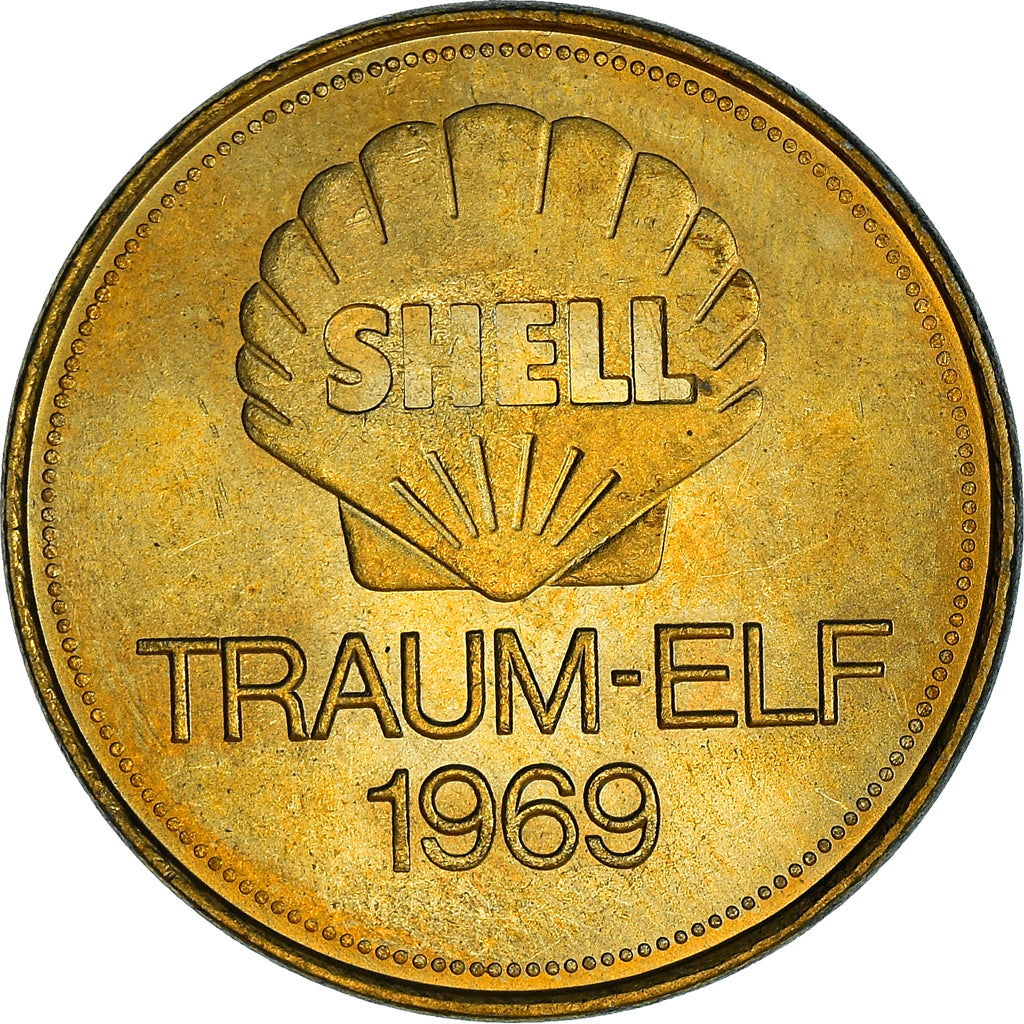 Germany, Token, Shell, Traum-Elf, Football, Horst-Dieter Höttges, 1969, MS(64)