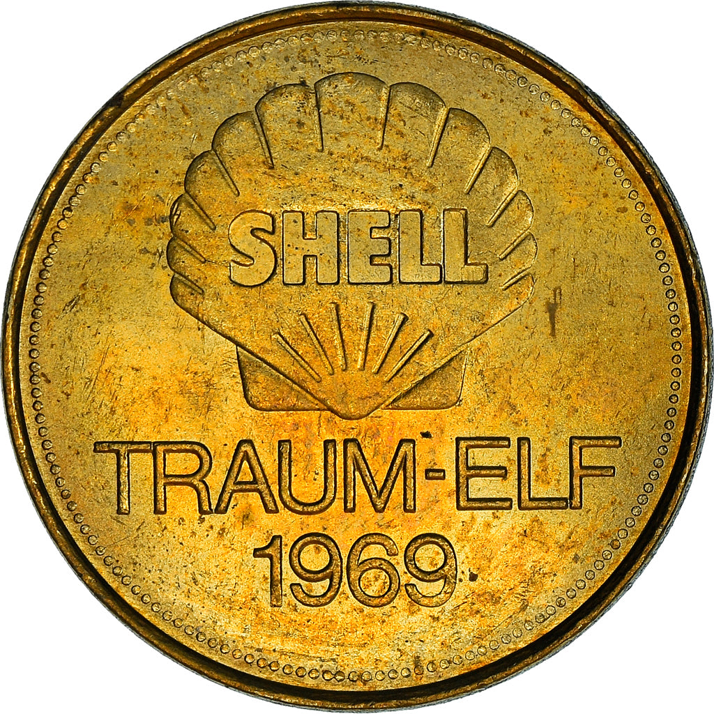 Alemania, Token, Shell, Traum-Elf, Football, Bernd Patzke, 1969, SC+, Bronce -