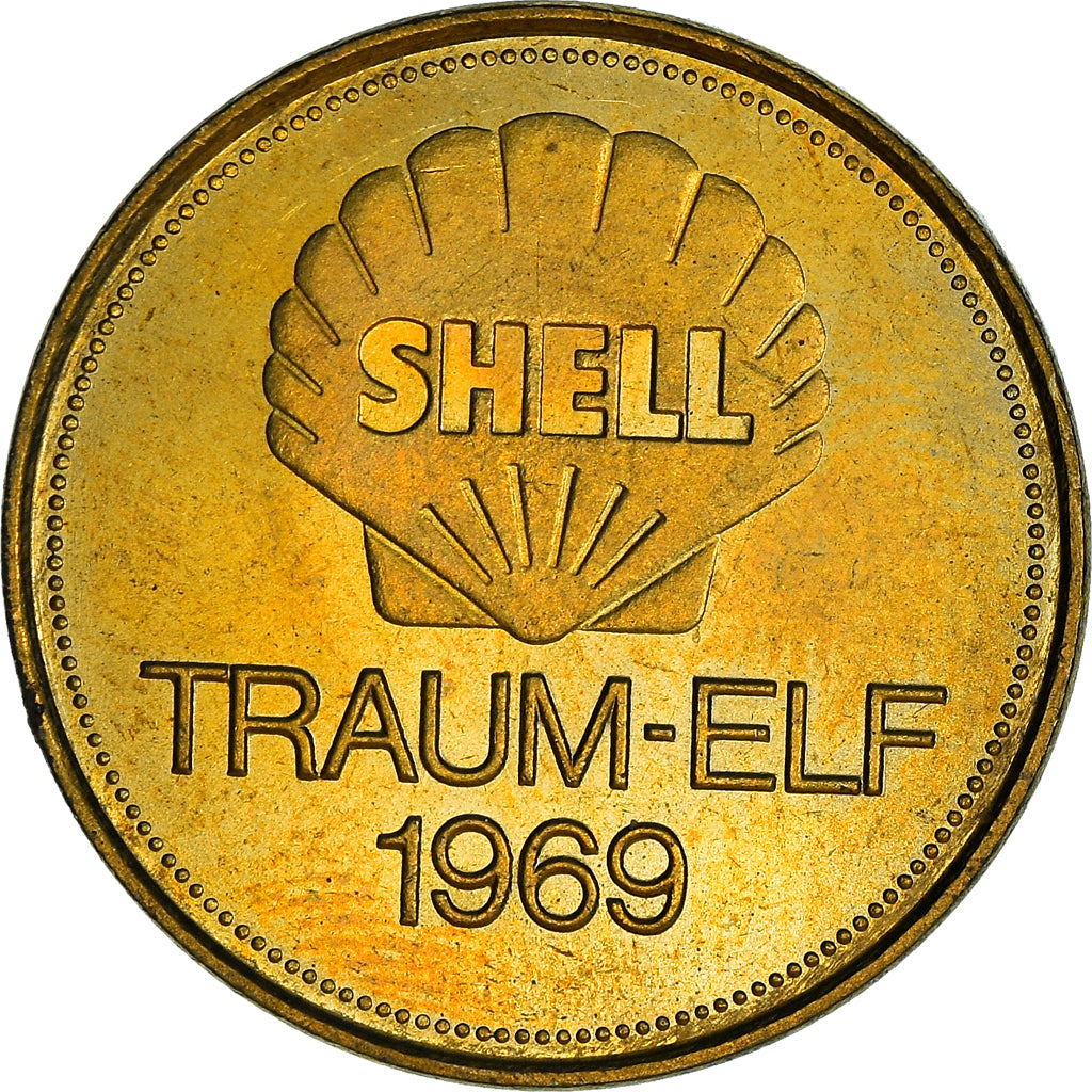 Germany, Token, Shell, Traum-Elf, Football, Klaus Fichtel, 1969, MS(64)