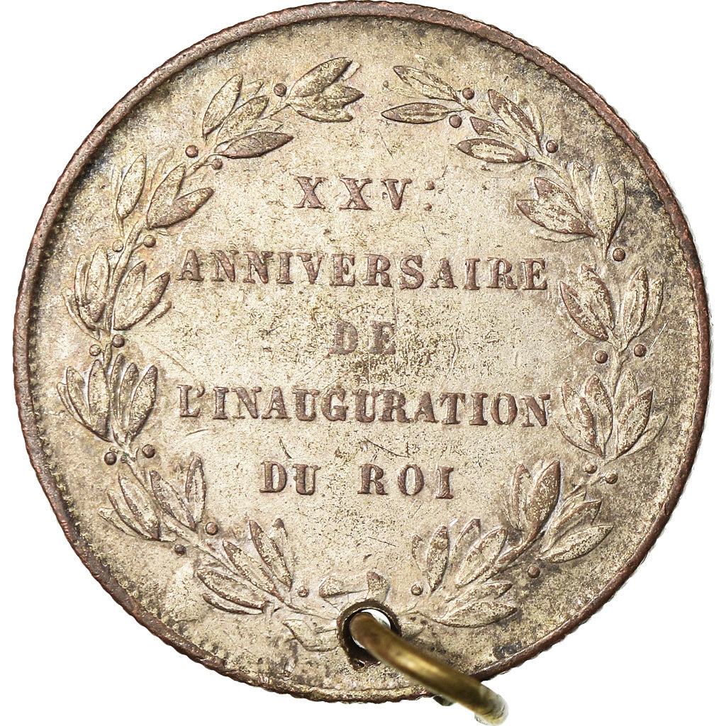 Belgique, Médaille, Léopold Ier, 25ème Anniversaire de l'Inauguration du Roi
