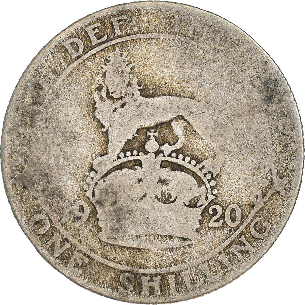 Moneda, Gran Bretaña, George V, Shilling, 1920, BC+, Plata, KM:816a