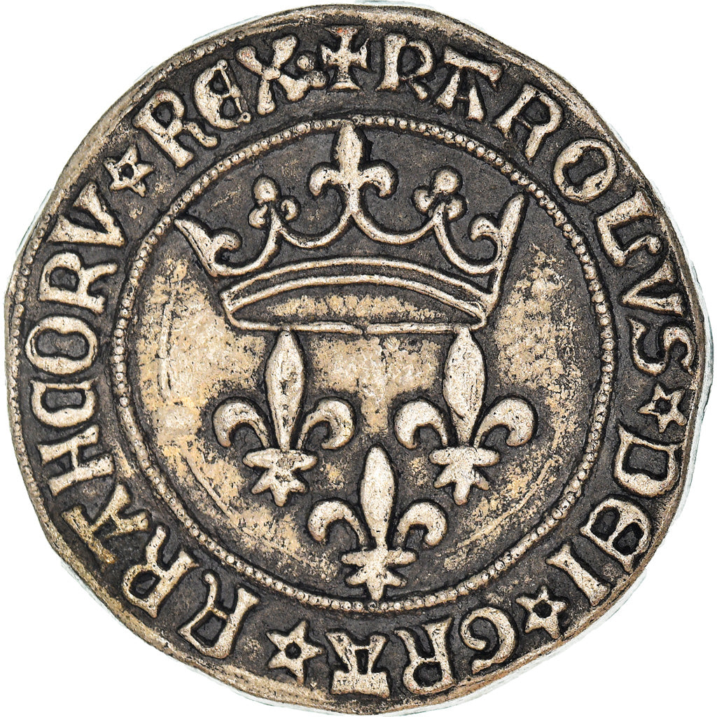 France, Jeton, Collection BP, Gros Charles VII, History, SUP, Cuivre