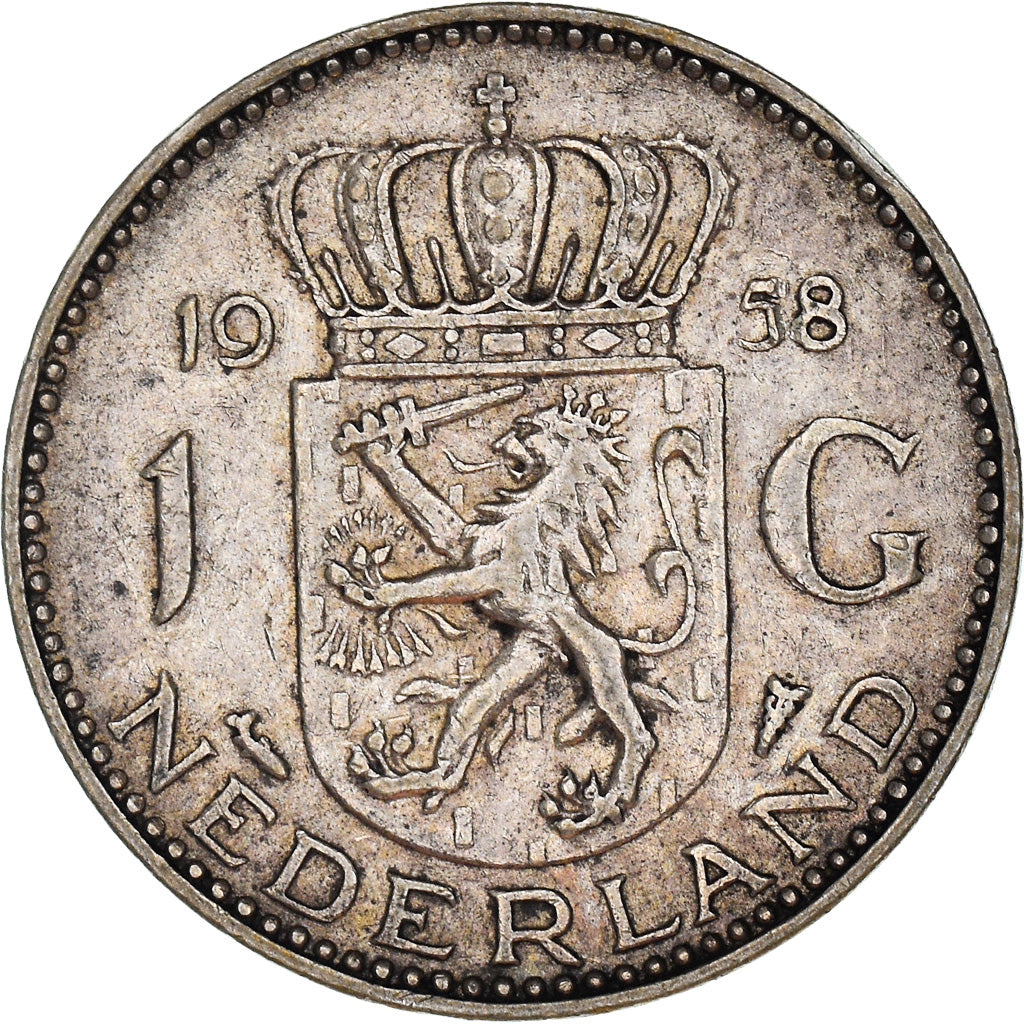 Monnaie, Pays-Bas, Juliana, Gulden, 1958, TTB, Argent, KM:184
