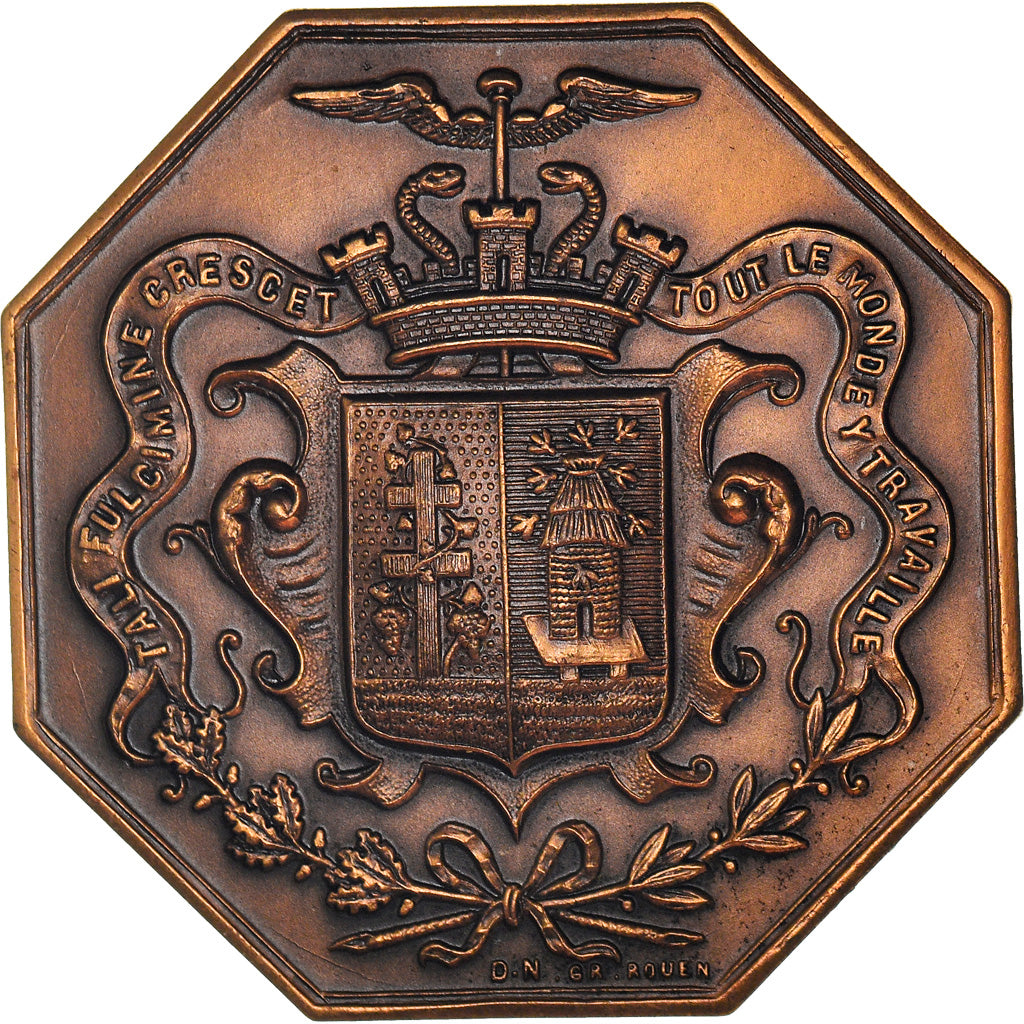 France, Token, Chambre de Commerce d'Elbeuf, Business & industry, 1862