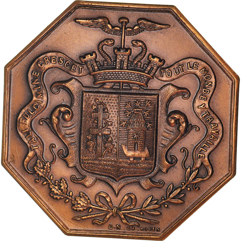 France, Token, Chambre de Commerce d'Elbeuf, Business & industry, 1862, MS(63)