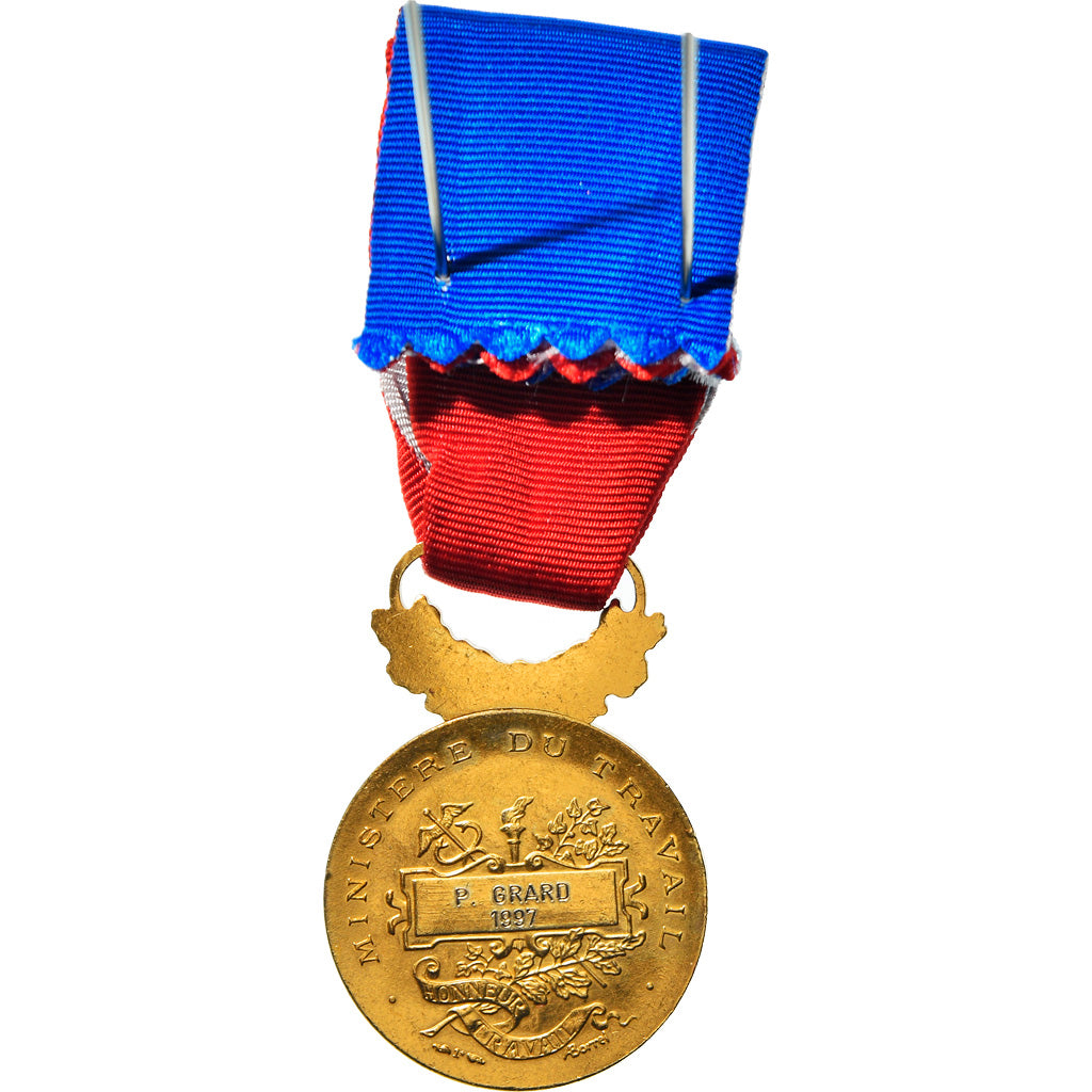 France, Médaille d'honneur du travail, Medal, 1997, Excellent Quality, Borrel