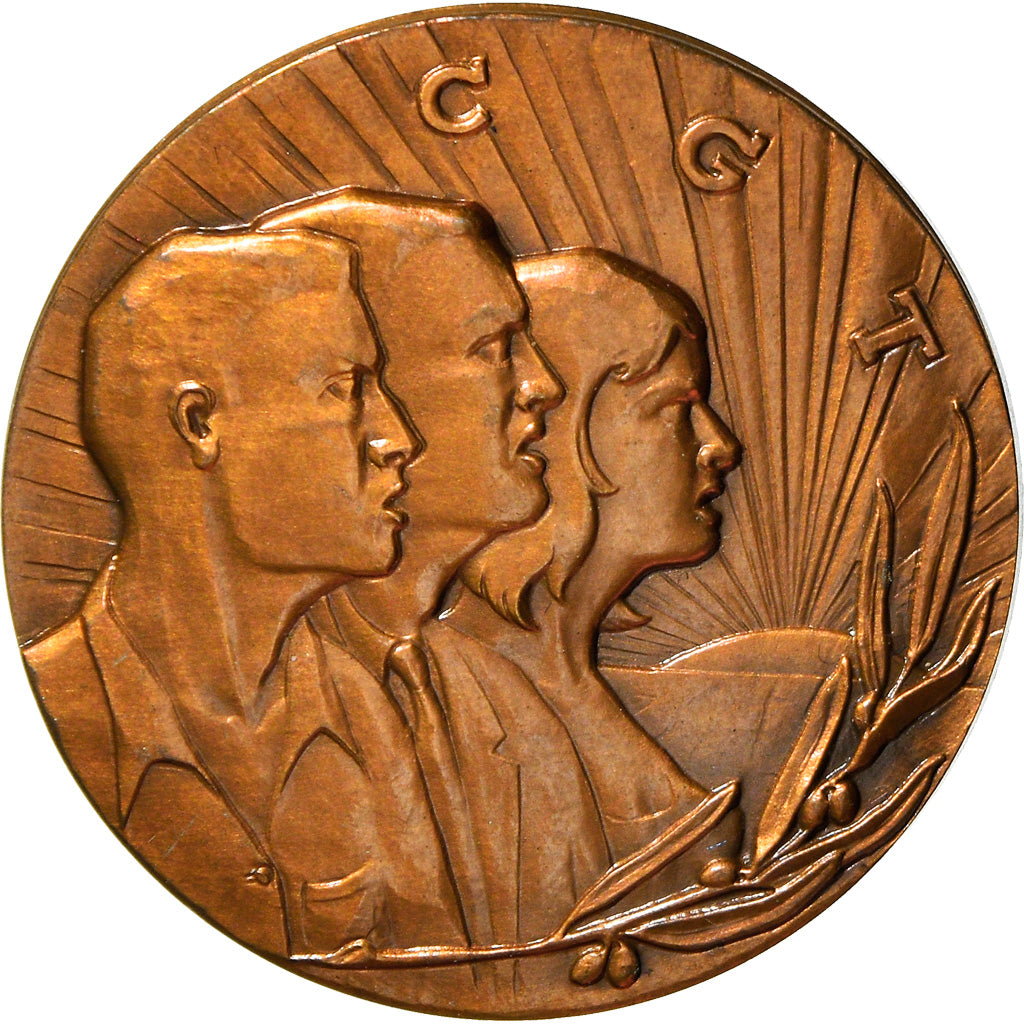 France, Medal, Syndicat, CGT, AU(55-58), Bronze