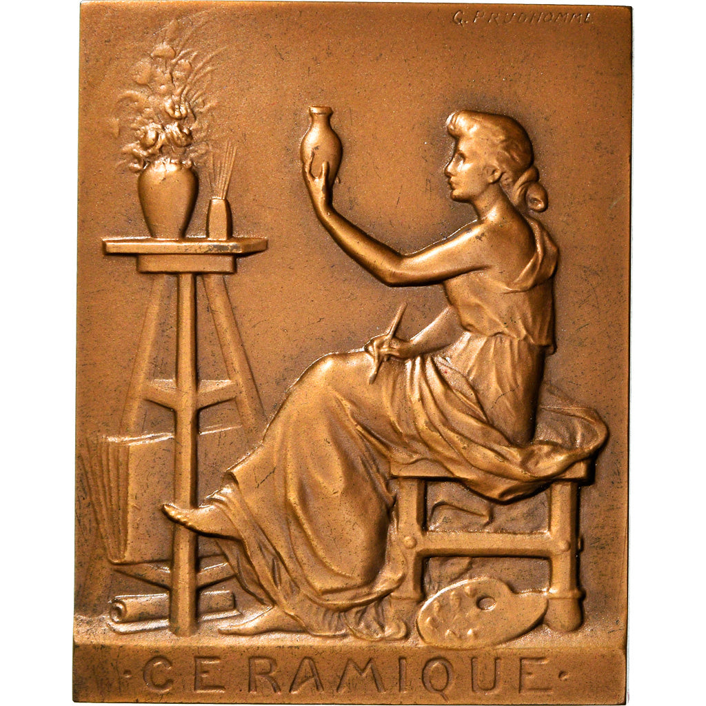 France, Médaille, Art, Céramique, Business & industry, 1972, Prud'homme.G