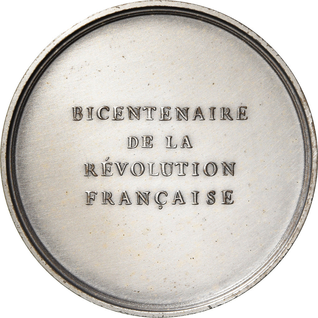 França, medalha, Révolution Française, L'Etre Suprême, Bronze Prateado
