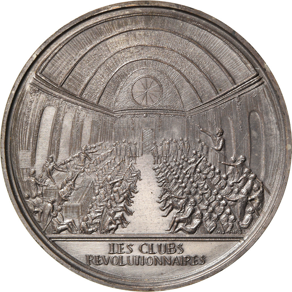 Francia, medalla, Révolution Française, Les Clubs Révolutionnaires, History