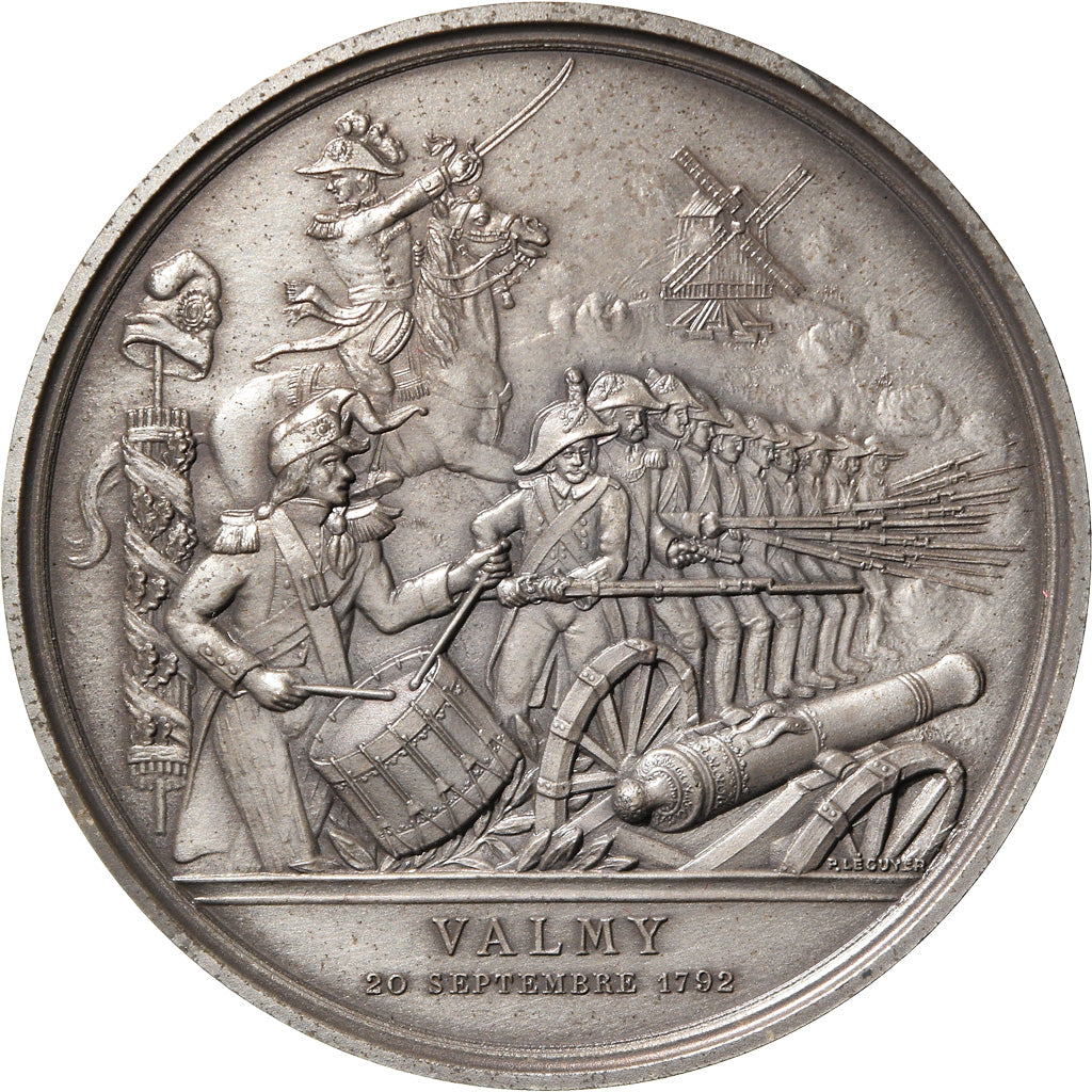 Francia, medalla, Révolution Française, Bataille de Valmy, History, Lecuyer