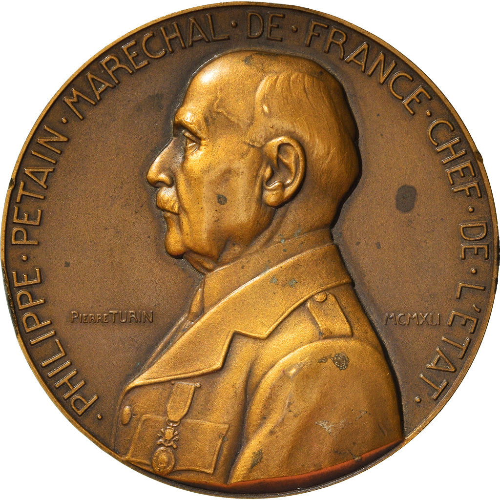 France, Médaille, Etat Français, Travail Famille Patrie, Offert par le