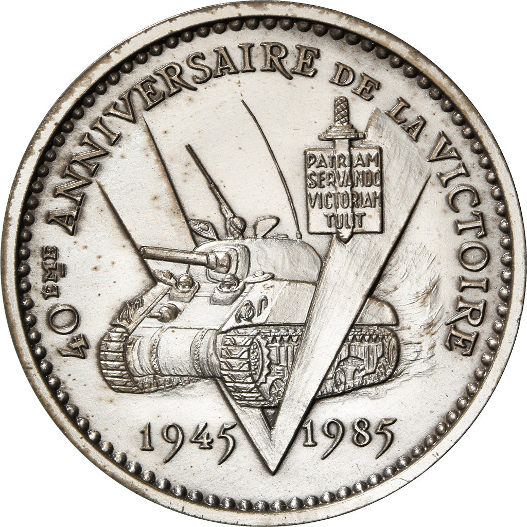 France, Medal, Général de Gaulle, 40eme anniversaire de la Victoire, WAR