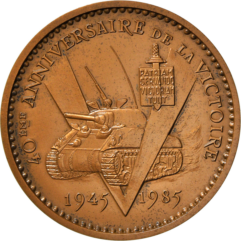 França, Medal, Général de Gaulle, 40eme anniversaire de la Victoire