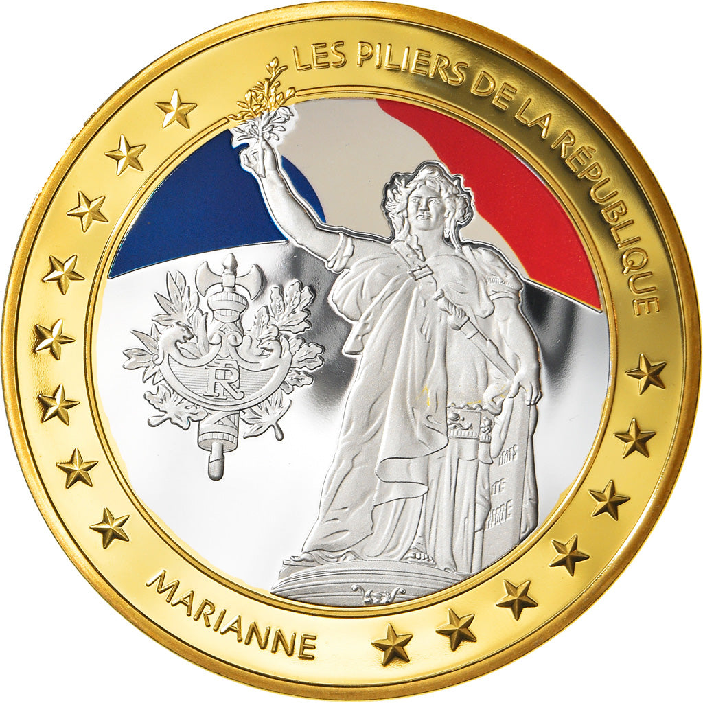 Francja, Medal, Les piliers de la République, Marianne, Politics, MS(65-70)