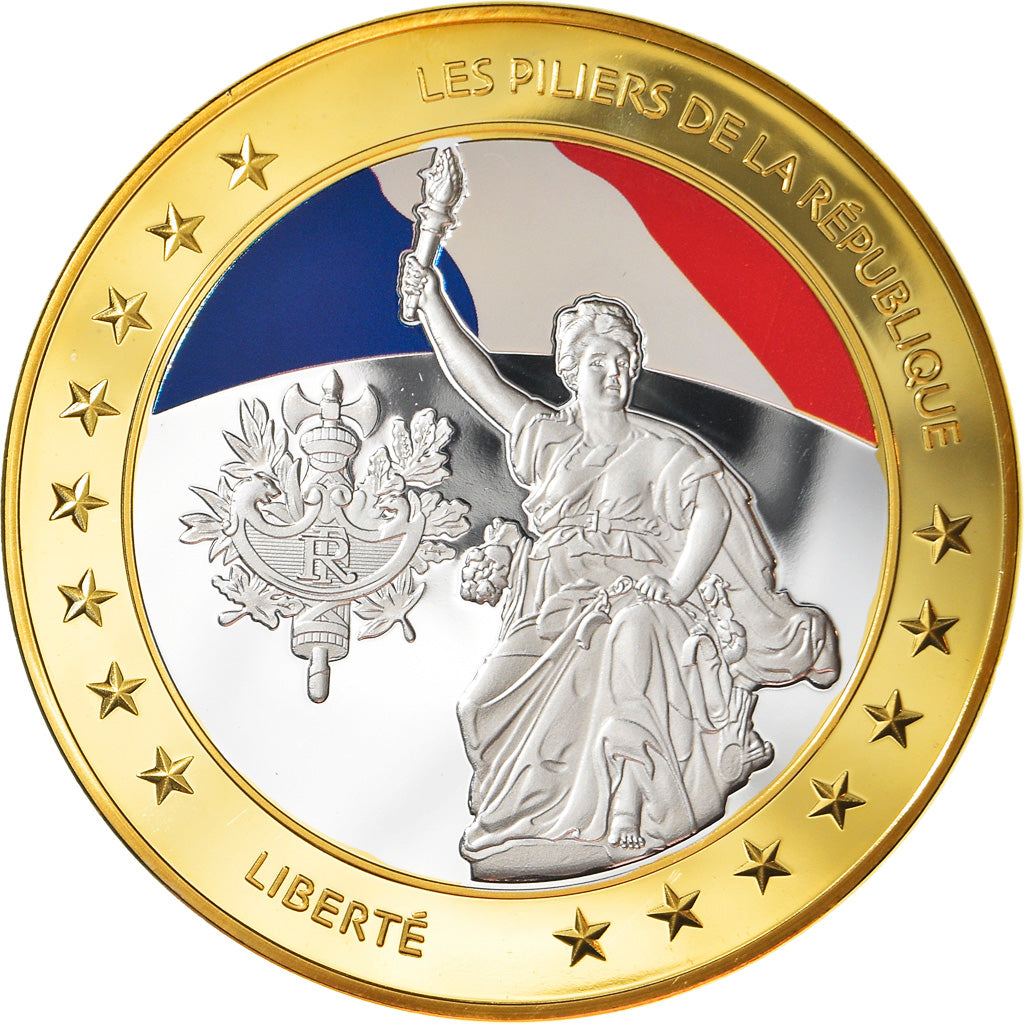 Frankrijk, Medaille, Les Piliers de la république, Liberté, Politics, FDC