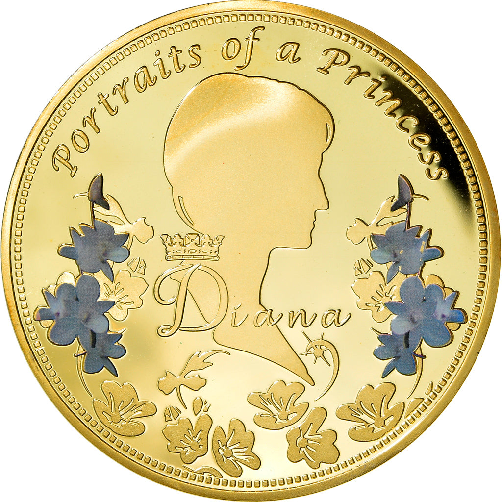 Reino Unido, Medal, Portrait of a Princess, Diana, Society, MS(65-70), Cobre
