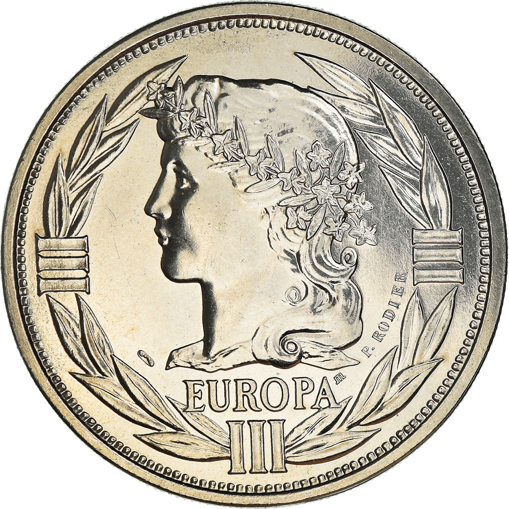 Frankrijk, Medaille, Ecu Europa, Marianne, Politics, 1989, Rodier, FDC
