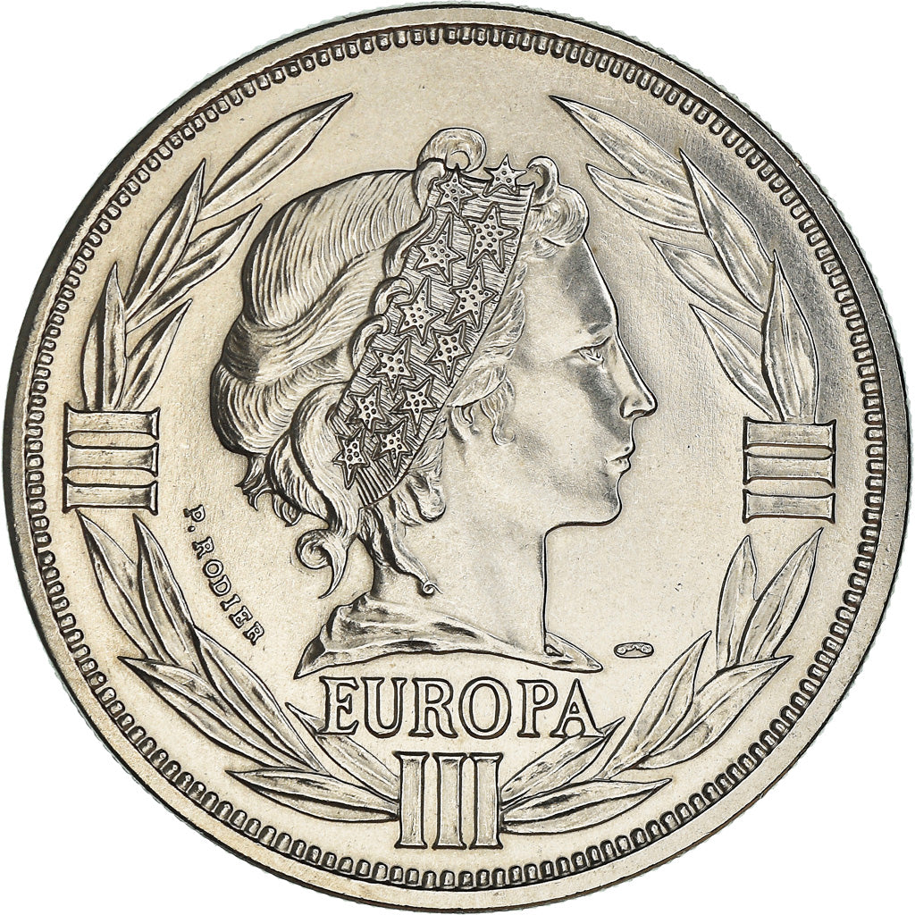 Francia, medalla, Ecu Europa, Marianne, Politics, 1994, Rodier, FDC, Cobre -