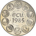 Francia, medalla, Ecu Europa, Marianne, Politics, 1985, Rodier, FDC, Cobre -
