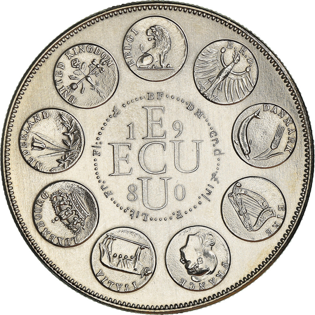 France, Médaille, Ecu Europa, Europe Assise, Politics, 1980, Rodier, FDC
