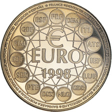 Francia, medaglia, Ecu Europa, Politics, 1998, Jimenez, FDC, Rame-nichel