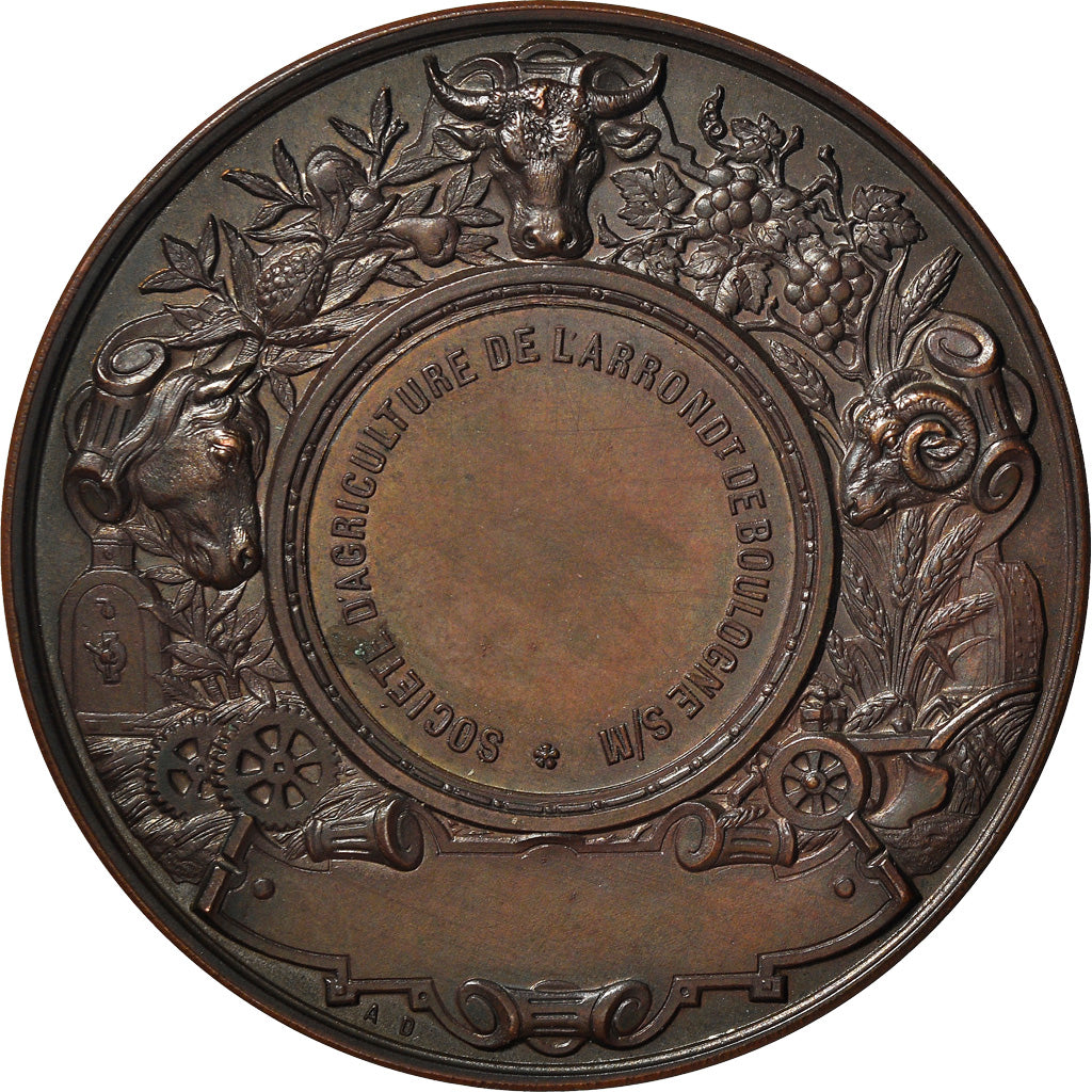 Francia, medalla, Société d'Agriculture de Boulogne sur mer, Agriculture
