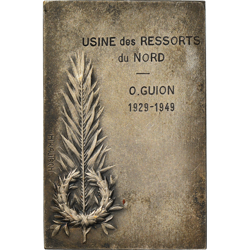 Frankreich, Medaille, Art Nouveau, Usine des Ressorts du Nord, 1949, H. Kautsch