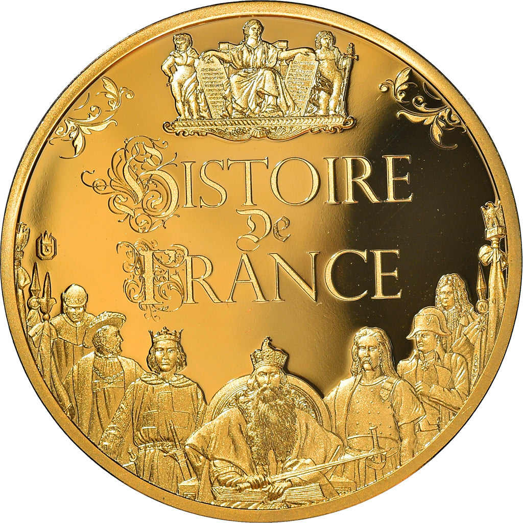 France, Medal, Histoire de France, L'Armistice., History, MS(65-70), Copper Gilt