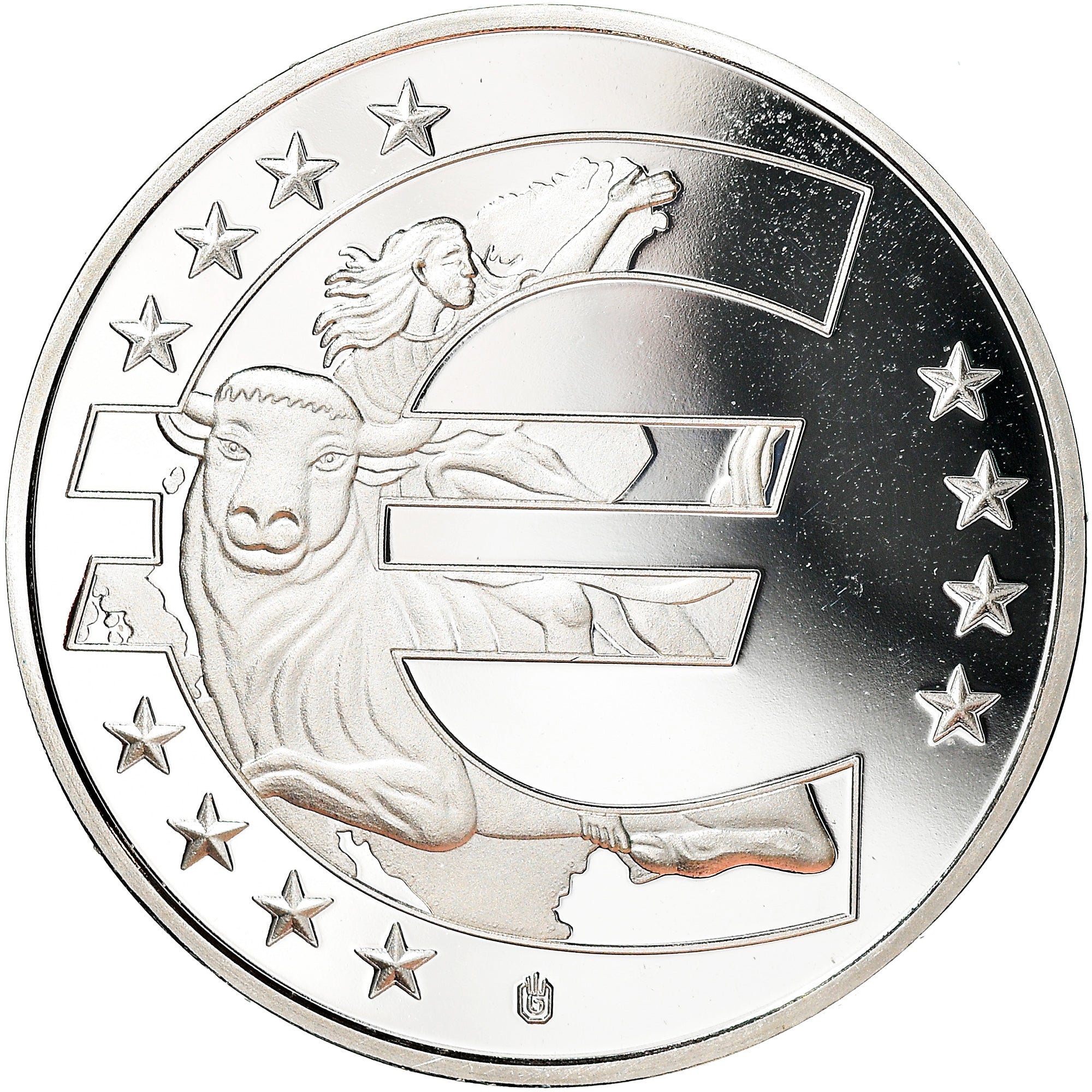 France, Medal, 10 Ans de l'Euro, Malte, Politics, MS(65-70), Copper Plated